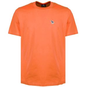 PS By Paul Smith, Tops, Heren, Oranje, S, Katoen, Zebra Logo T-shirt