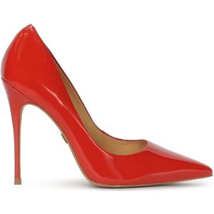 Kazar, Schoenen, Dames, Rood, 39 EU, Leer, Rode gelakte stiletto's met een slanke hak