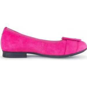 Gabor, Schoenen, Dames, Roze, 36 EU, Suède, Roze Gesloten Ballerina's voor Vrouwen