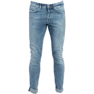 Dondup, Blauwe Skinny Fit Jeans Blauw, Heren, Maat:W36