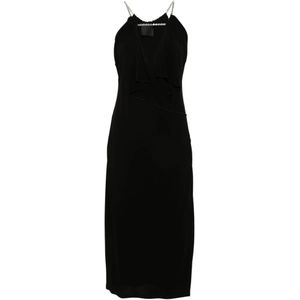 Givenchy, Kleedjes, Dames, Zwart, S, Elegante Midi Jurk