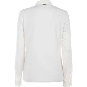 Liu Jo, Blouses & Shirts, Dames, Wit, L, Polyester, Witte Zomerblouse met Kantinzetten