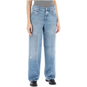 Closed, Wide Jeans Blauw, Dames, Maat:W26