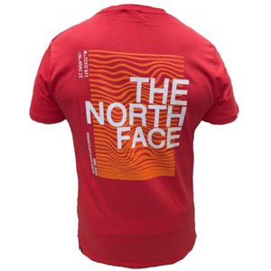 The North Face, Tops, Heren, Rood, S, Katoen, Rood Logo Katoenen T-shirt