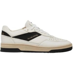 Filling Pieces, Ace Leren Sneakers met Geperforeerde Neus Wit, Heren, Maat:44 EU