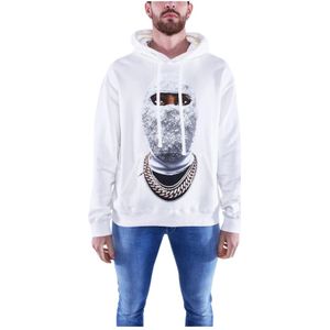 IH NOM UH Nit, Sweatshirts & Hoodies, Heren, Wit, S, Katoen, Katoenen Hoodie met Future Mask Logo