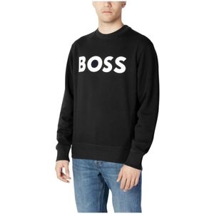 Hugo Boss, Sweatshirts & Hoodies, Heren, Zwart, M, Katoen, Sweatshirts