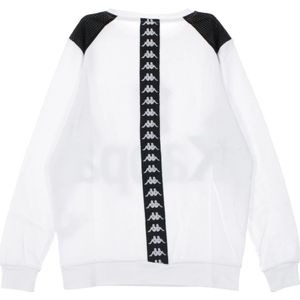 Kappa, Sweatshirts & Hoodies, Heren, Wit, L, Heren Crewneck Sweatshirt Wit/Zwart