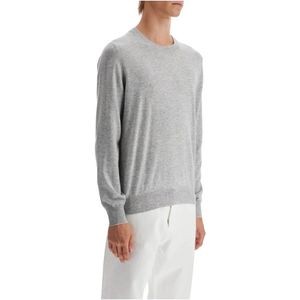 Brunello Cucinelli, Truien, Heren, Grijs, 3Xl, Luxe Cashmere Crew Neck Pullover