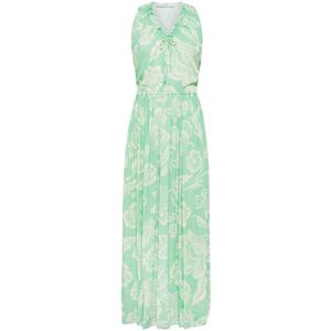 Seventy, Mouwloze Hawaïaanse Print Maxi Jurk Groen, Dames, Maat:S