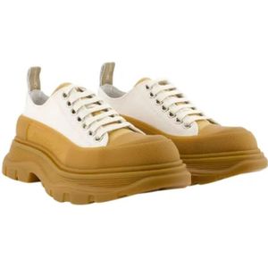 Alexander McQueen Pre-owned, Pre-owned, Dames, Beige, 37 EU, Leer, Pre-owned Leather sneakers