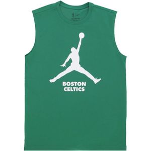 Jordan, Tops, Heren, Groen, M, Polyester, Boston Celtics Tee Celebration Logo