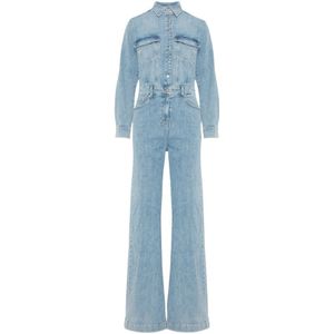 7 For All Mankind, Jumpsuits & Playsuits, Dames, Blauw, S, Denim, Jumpsuits