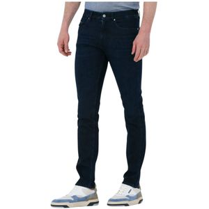 Hugo Boss, Jeans, Heren, Blauw, W36 L32, Katoen, Slim Fit Jeans Delaware 3 Donkerblauw