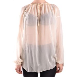 Dondup, Blouses & Shirts, Dames, Beige, M, Oversized Flare Mouw Tops