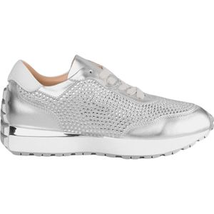 Alma EN Pena, Metallic sneakers met strass Grijs, Dames, Maat:37 EU