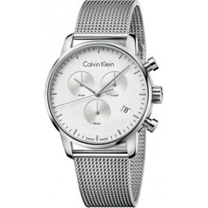 Calvin Klein, Accessoires, Dames, Grijs, ONE Size, Zilveren Quartz Horloge - Stijlvol en Functioneel