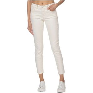 Closed, Skinny Jeans met Normale Taille en Ritssluiting Beige, Dames, Maat:W29