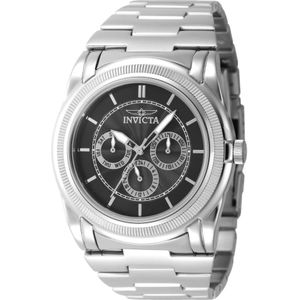 Invicta Watches, Accessoires, Heren, Grijs, ONE Size, Slim Quartz Horloge - Grijze Wijzerplaat