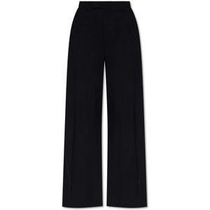 Vetements, Wollen plooirokbroek Zwart, Dames, Maat:XS