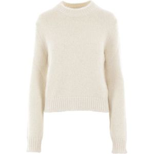 Jil Sander, Truien, Dames, Beige, S, Wol, Beige Alpaca Wol Trui