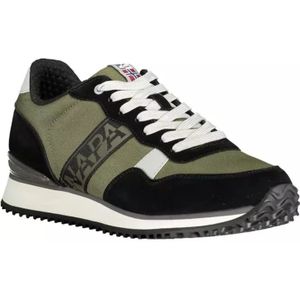 Napapijri, Schoenen, Heren, Groen, 42 EU, Polyester, Groene Polyester Sneaker met Veters