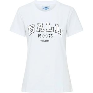 Ball, Tops, Dames, Wit, L, Katoen, Dames T-shirt met coole print