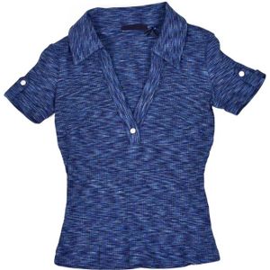 Guess, Stretch Chiné Top - Elegante Blauwe Blouse Blauw, Dames, Maat:XS