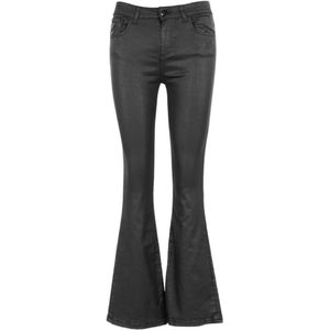 Lois, Jeans, Dames, Zwart, W28 L34, Katoen, Klassieke Zwarte Flared Jeans