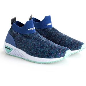 Diesel, Schoenen, Dames, Blauw, 36 1/2 EU, Pailletten, S-Kby Slip-Ons: Upgrade je sneakerstijl