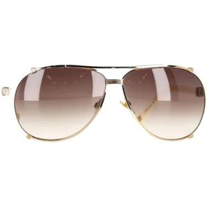 Dior Vintage, Pre-owned, Dames, Geel, ONE Size, Pre-owned Metal sunglasses