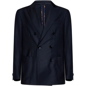 Etro, Blazers Blauw, Heren, Maat:M