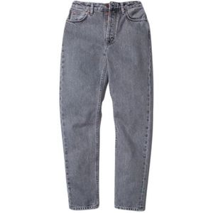 Nudie Jeans, Mountain Grey Biologisch Katoenen Jeans Grijs, Dames, Maat:W26 L30