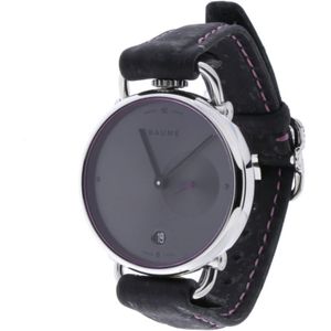 Baume et Mercier, Quartz Horloge - M0A10604 - Zwarte wijzerplaat Zwart, Dames, Maat:ONE Size
