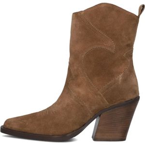 Via Vai, Schoenen, Dames, Bruin, 37 EU, Leer, Gioia Fade Cowboylaarzen Bruin