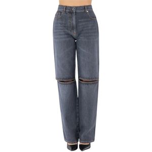 JW Anderson, Uitgesneden jeans Blauw, Dames, Maat:M