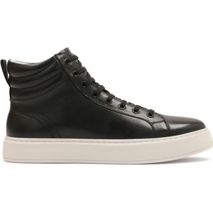 Kazar, Schoenen, Heren, Zwart, 45 EU, Leer, Zwarte Leren Sneakers Moderne Stijl