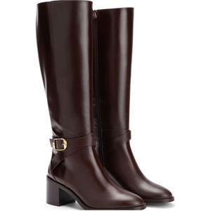 Stuart Weitzman, Schoenen, Dames, Bruin, 36 1/2 EU, Esme Belted ZIP Boot