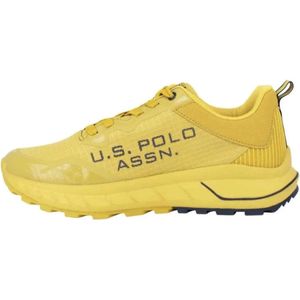 U.s. Polo Assn., Schoenen, Heren, Geel, 40 EU, Leer, Gele hardloopschoenen Seth 001 van eco-leer/mesh voor heren