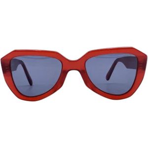 Celine Vintage, Pre-owned, Dames, Rood, ONE Size, Pre-owned Plastic sunglasses