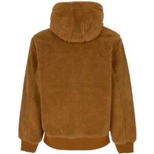 Carhartt Wip, Sport, Heren, Bruin, XL, Polyester, Sherpa Hooded Active Liner Jas Bruin