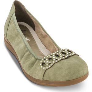 Rieker, Schoenen, Dames, Groen, 37 EU, Leer, Mintgroene Comfort Ballerina`s