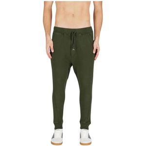 Dsquared2, Broeken, Heren, Groen, S, Katoen, Militair Groene NYC Pant Jogging