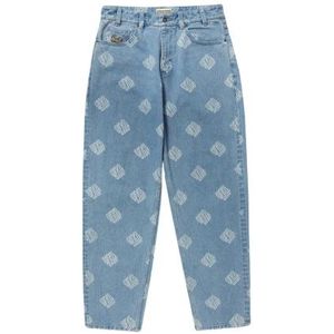 Huf, Jeans, Heren, Blauw, W30, Katoen, Blauwe Print Skate Pant Cromer