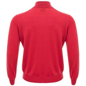 Gran Sasso, Truien, Heren, Rood, L, Wol, Elegant wollen T-shirt voor mannen