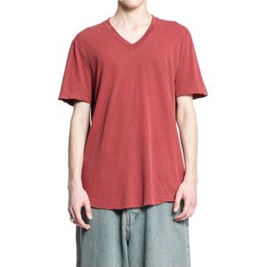 James Perse, Supima Cotton V-Neck Tee Rood, Heren, Maat:L