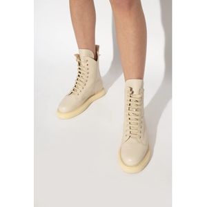 The Attico, Schoenen, Dames, Beige, 37 EU, Leer, Selene High-Top Laarzen