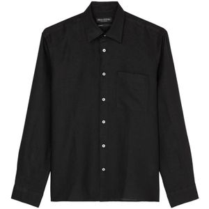 Marc O'Polo, Normaal shirt Zwart, Heren, Maat:2XL