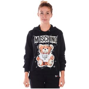 Moschino, Sweatshirts & Hoodies, Dames, Zwart, XS, Hoodies