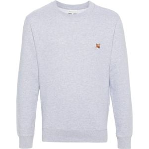 Maison Kitsuné, Sweatshirts & Hoodies, Heren, Grijs, XL, Katoen, Sweatshirts